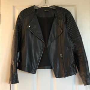 Topshop faux leather jacket